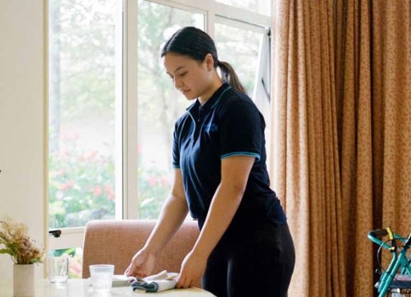  Care support assistant Cavalli Taotahi-Hohaia working at the Kerikeri retirement village