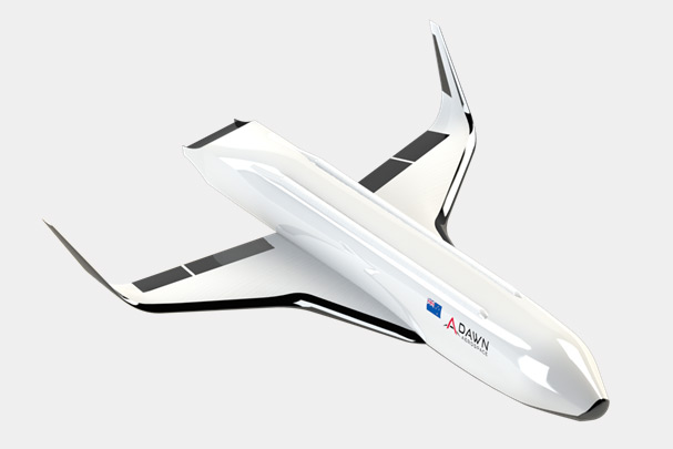 Render of Dawn’s sub-orbital launch vehicle