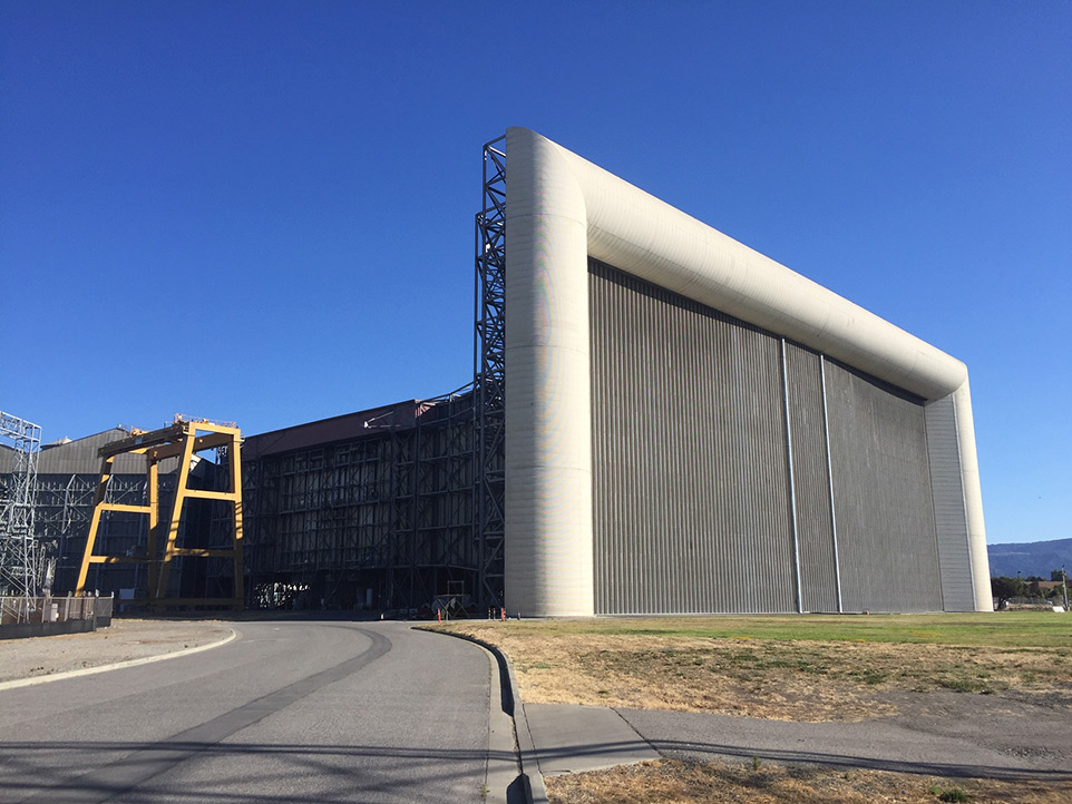 A view showing the inlet of the world’s largest wind tunnel