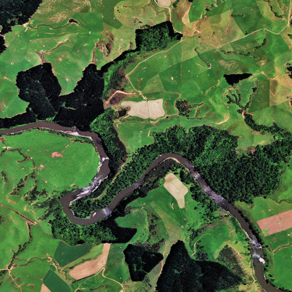 Aerial view of Waitara waterways