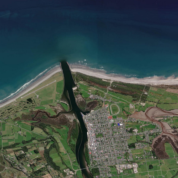Aerial view of Westport coast