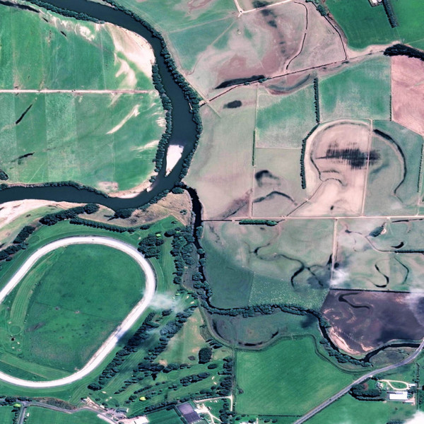 Aerial view of Wyndham flood