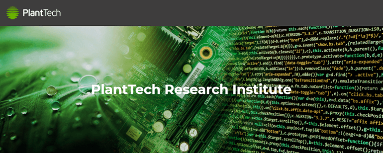 PlantTech Research Institute header