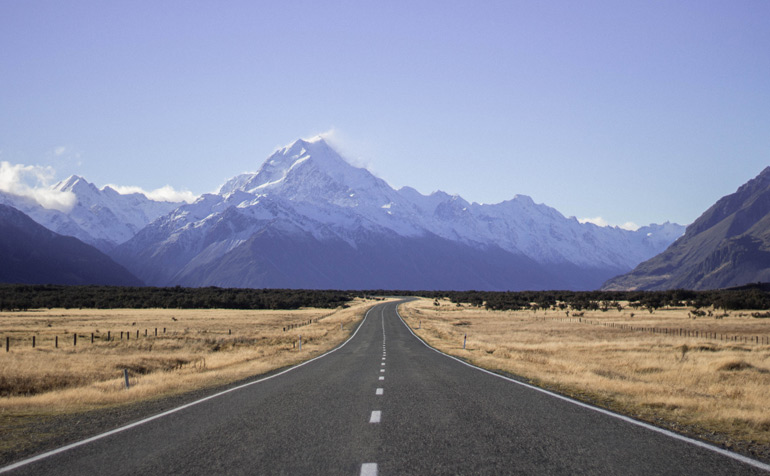 Road to Aoraki/Mount Cook