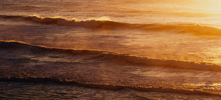 waves at sunset 770x350