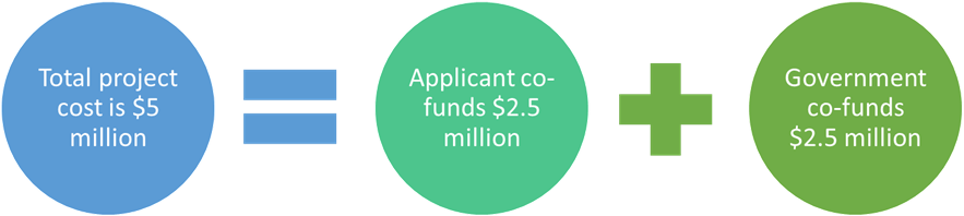 Diagram of Stream Two: Development co-funding example